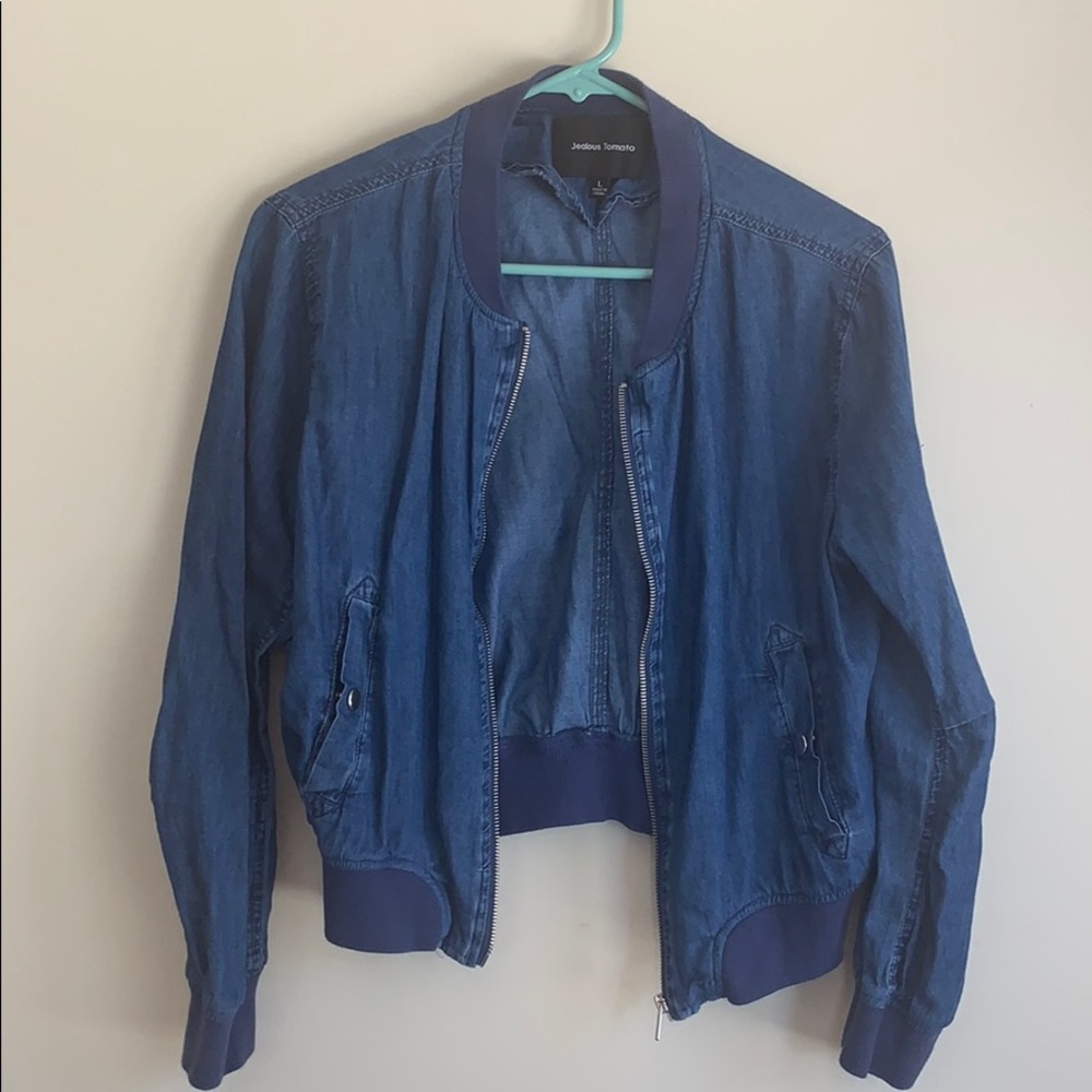 Jealous Tomato Mock Denim Jacket